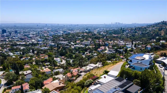 an aerial view of a city