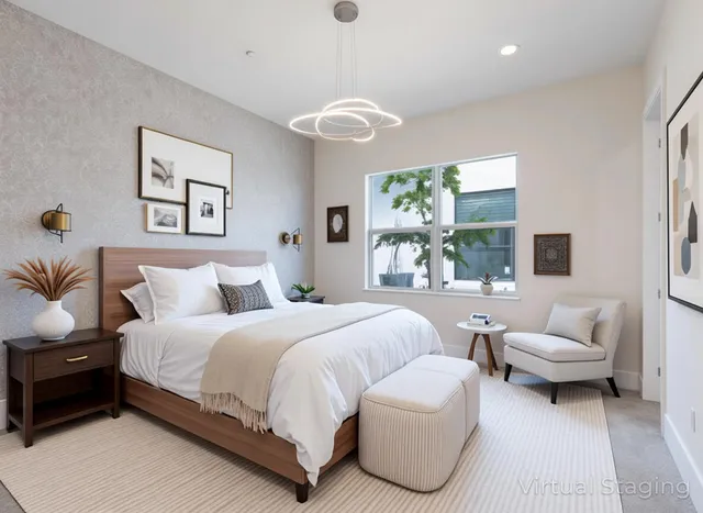 an empty room with a empty space and windows