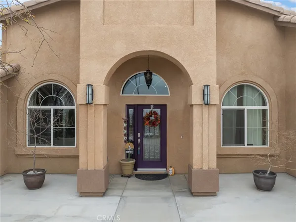 a front view of a house with entryway