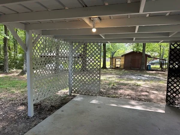a view of a porch