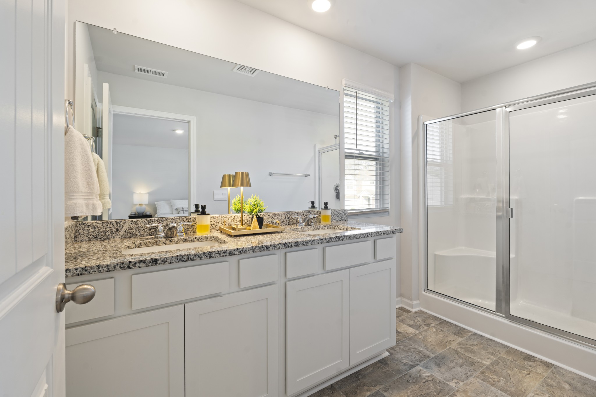 2301 Tintern Road Lebanon, TN 37087 - Photo 28 of 56 a bathroom with a granite countertop sink and a mirror