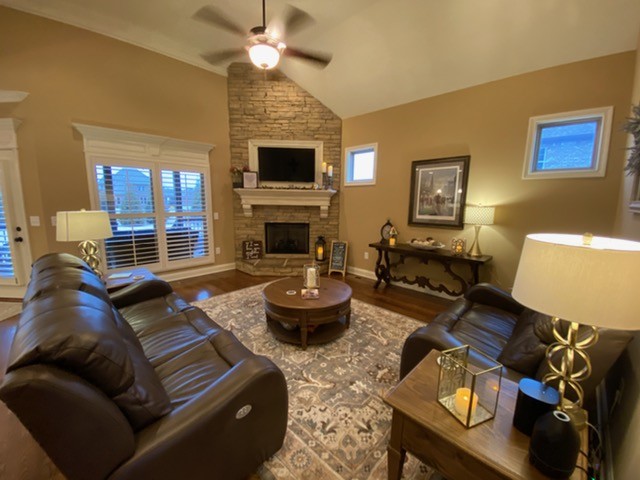 445 Huntington Drive Lebanon, TN 37087 - Photo 8 of 50 a living room with furniture and a fireplace