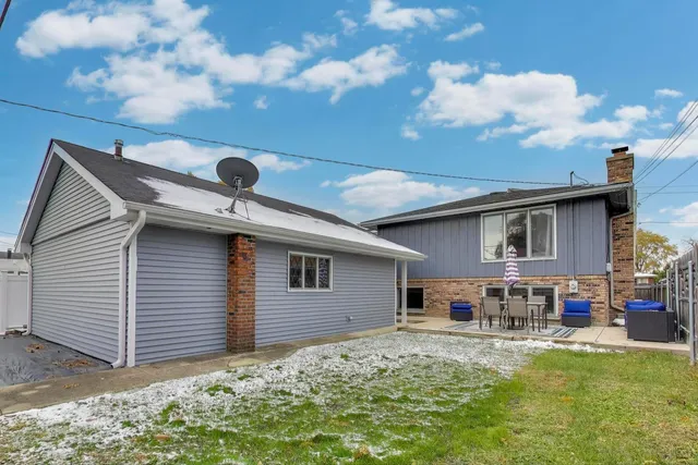 a view of outdoor space with seating area