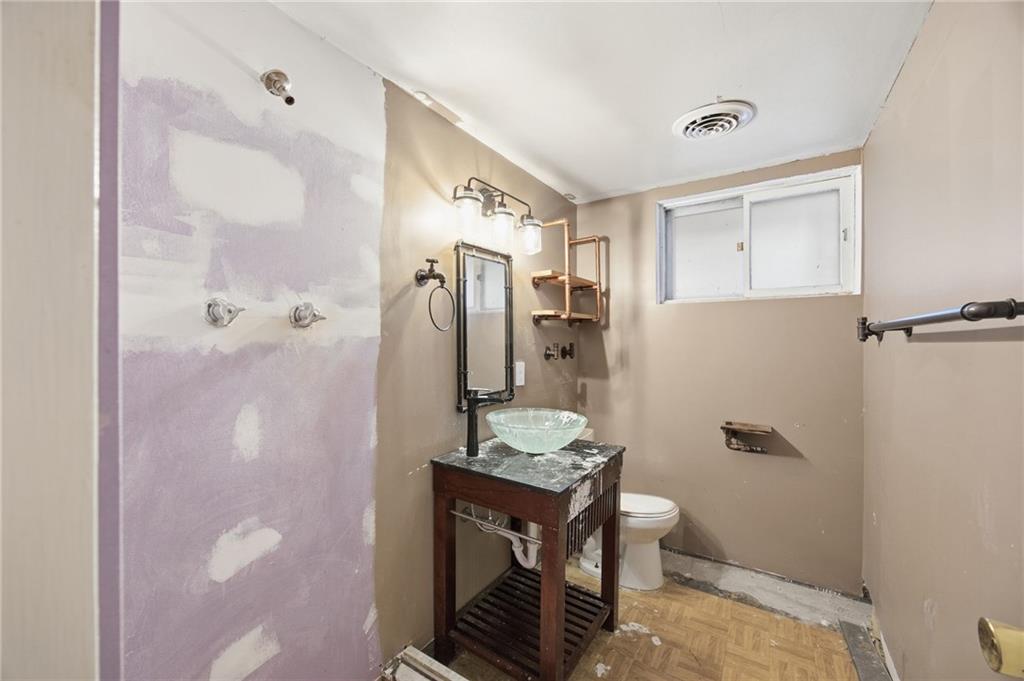 3801 Greenfield Road Allison Park, PA 15101 - Photo 20 of 39 a bathroom with a granite countertop shower toilet and sink