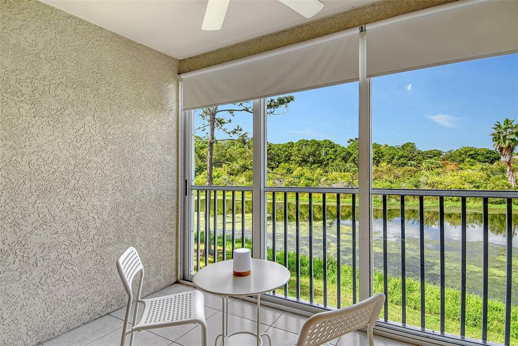 a table and chairs in a room