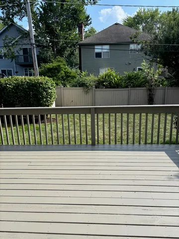 a view of wooden deck