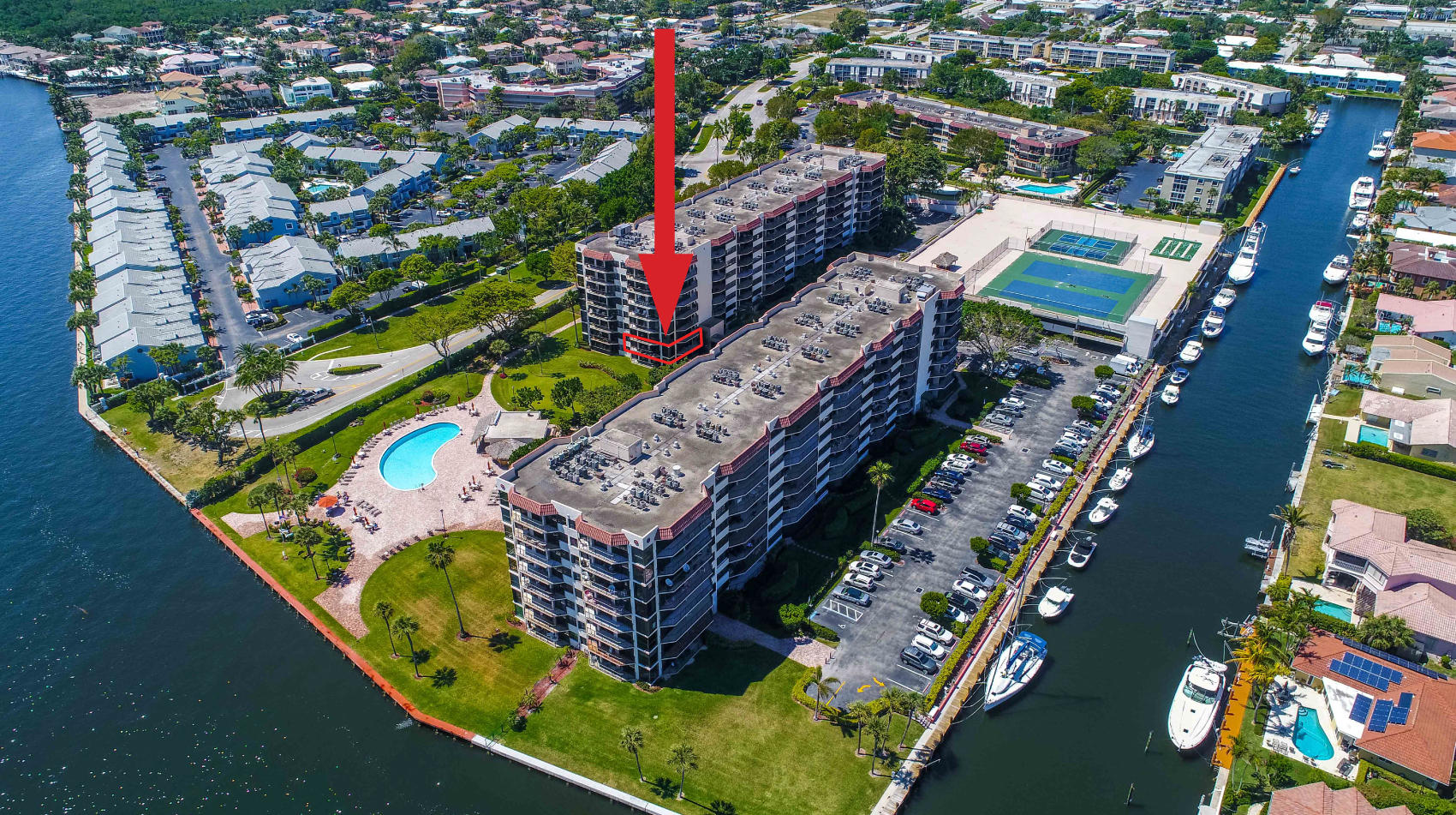 859 Jeffery Street, Unit 214 Boca Raton, FL 33487 - Photo 21 of 35 214-2-Aerial-Outline-2