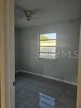 an empty room with a window