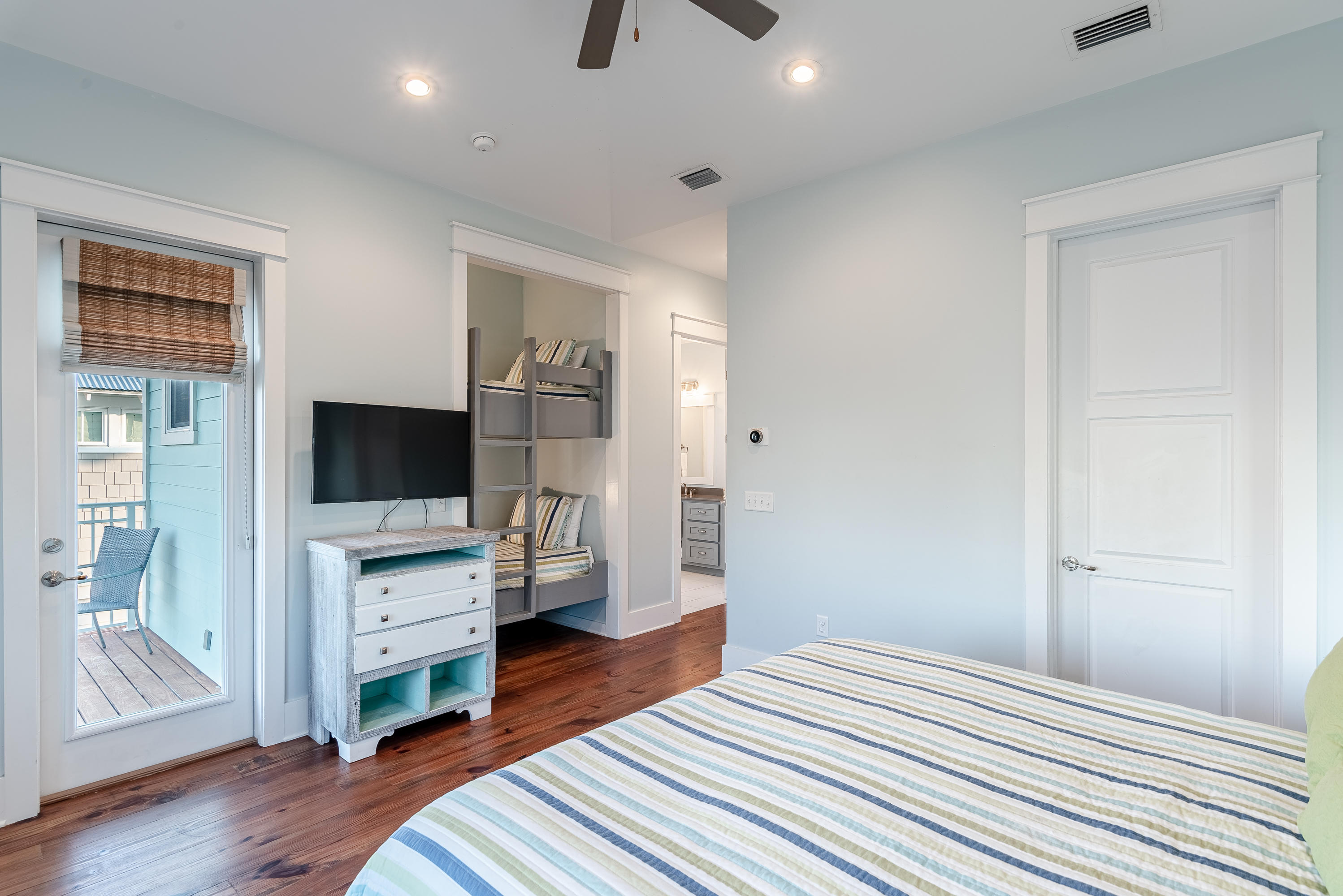 35 West Cobia Run Inlet Beach Inlet Beach, FL 32461 - Photo 33 of 55 a bedroom with a bed and a flat screen tv