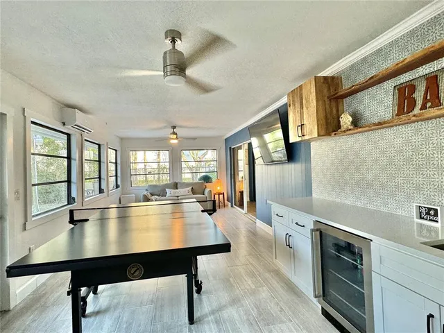 a kitchen with a cabinets and a stove