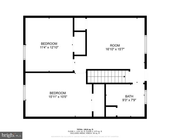 7622 Old Battle Grove Road Dundalk, MD 21222 - Photo 35 of 36 Second Level Floor Plan