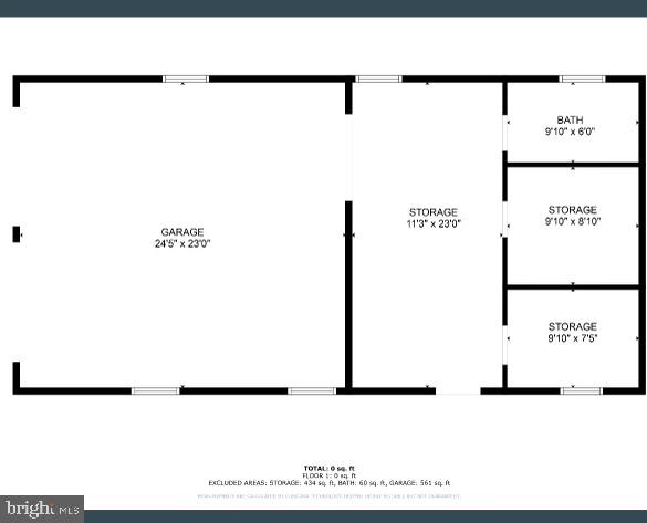 7622 Old Battle Grove Road Dundalk, MD 21222 - Photo 36 of 36 Garage Floor Plan