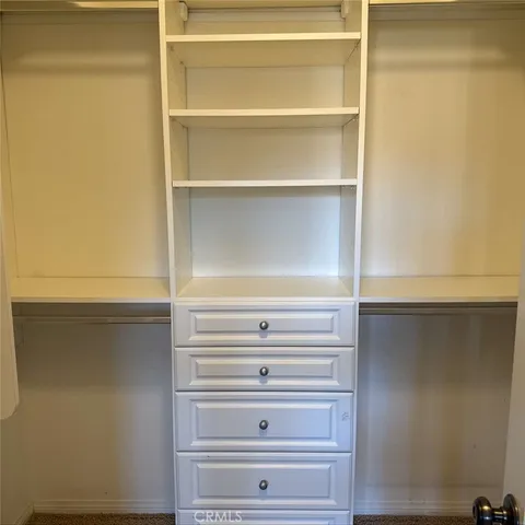 a close view of closet