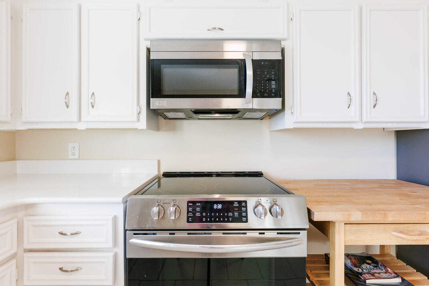 3603 77th Drive Lubbock, TX 79423 - Photo 18 of 72 a kitchen with a stove and a microwave