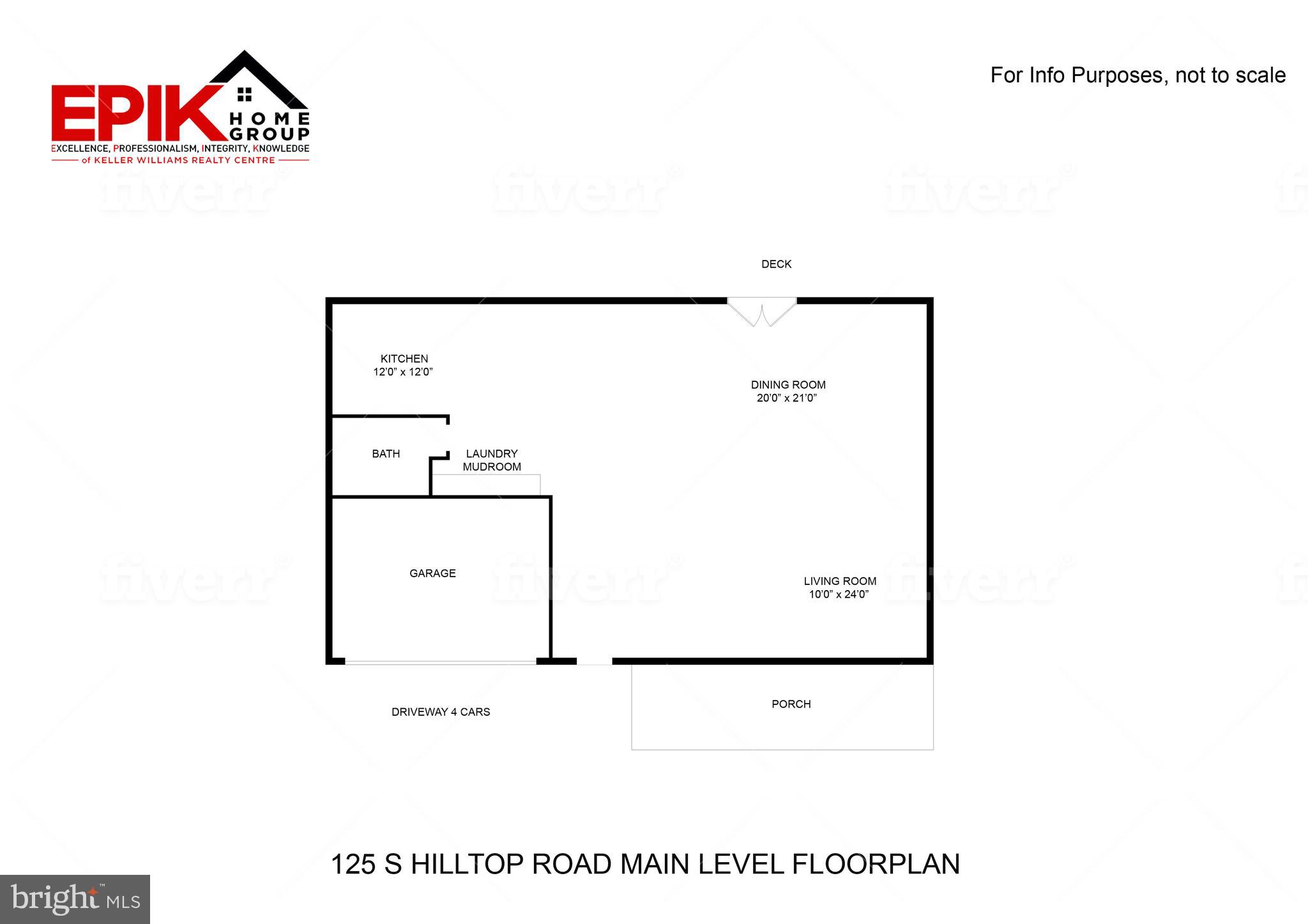 125 South Hilltop Road Baltimore, MD 21228 - Photo 64 of 66 Main Level Floorplan