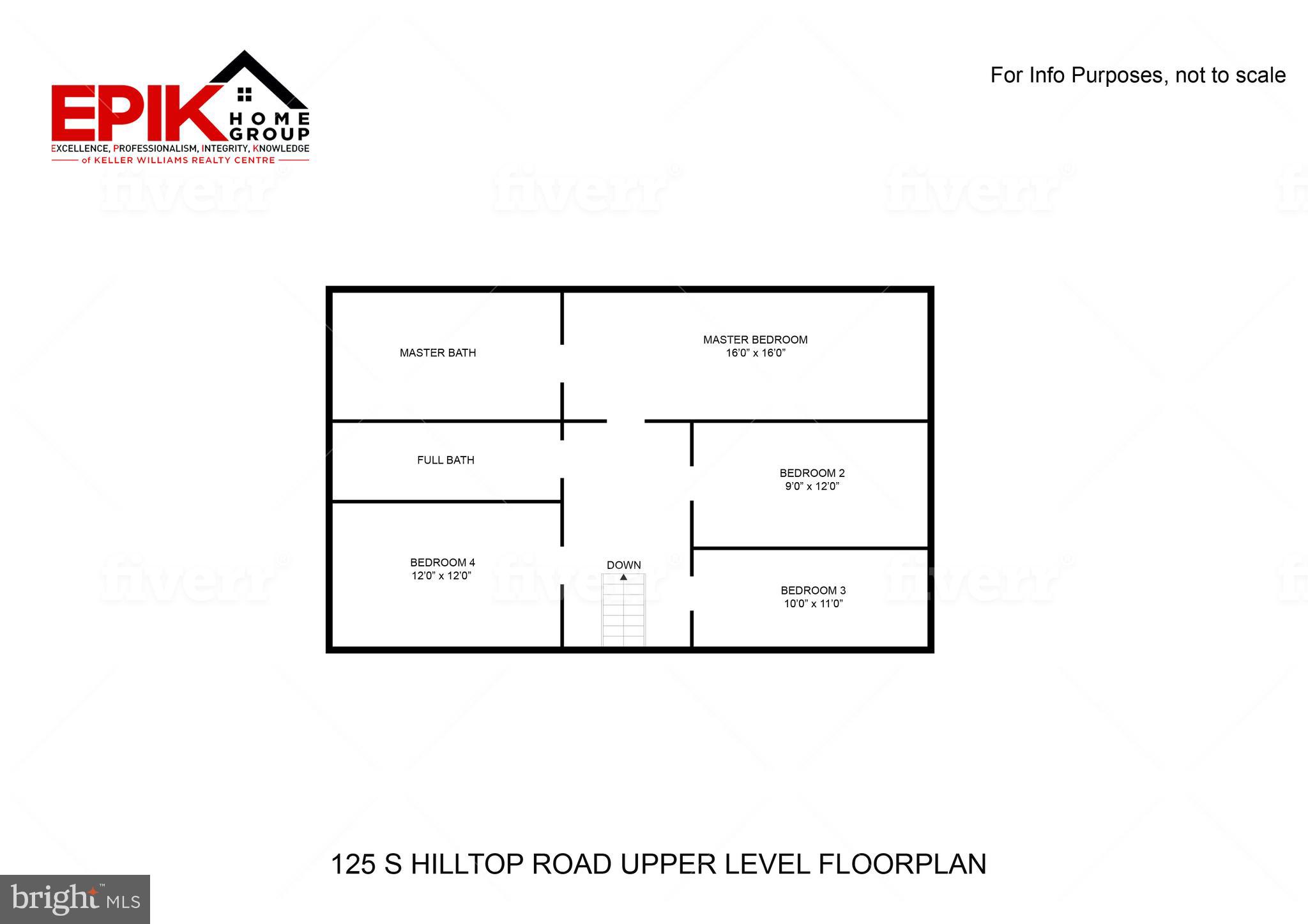 125 South Hilltop Road Baltimore, MD 21228 - Photo 65 of 66 Upper Level Floorplan