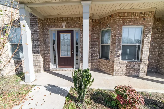 a front view of a house
