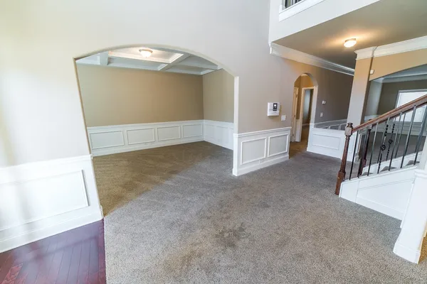 an empty room with window