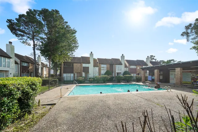 a view of a big yard next to a building