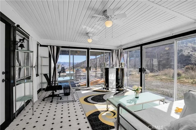 a view of a garage with stuff