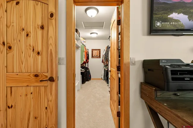 a view of a hallway with a elevator