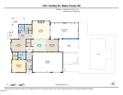 $1,498,000 | 1321 Yardley Drive, Wake Forest, NC 27587