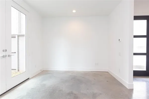 an empty room with a window