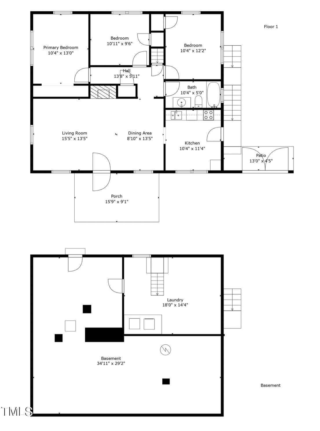 1802 Forest Road Durham, NC 27705 - Photo 48 of 48 Floor plan