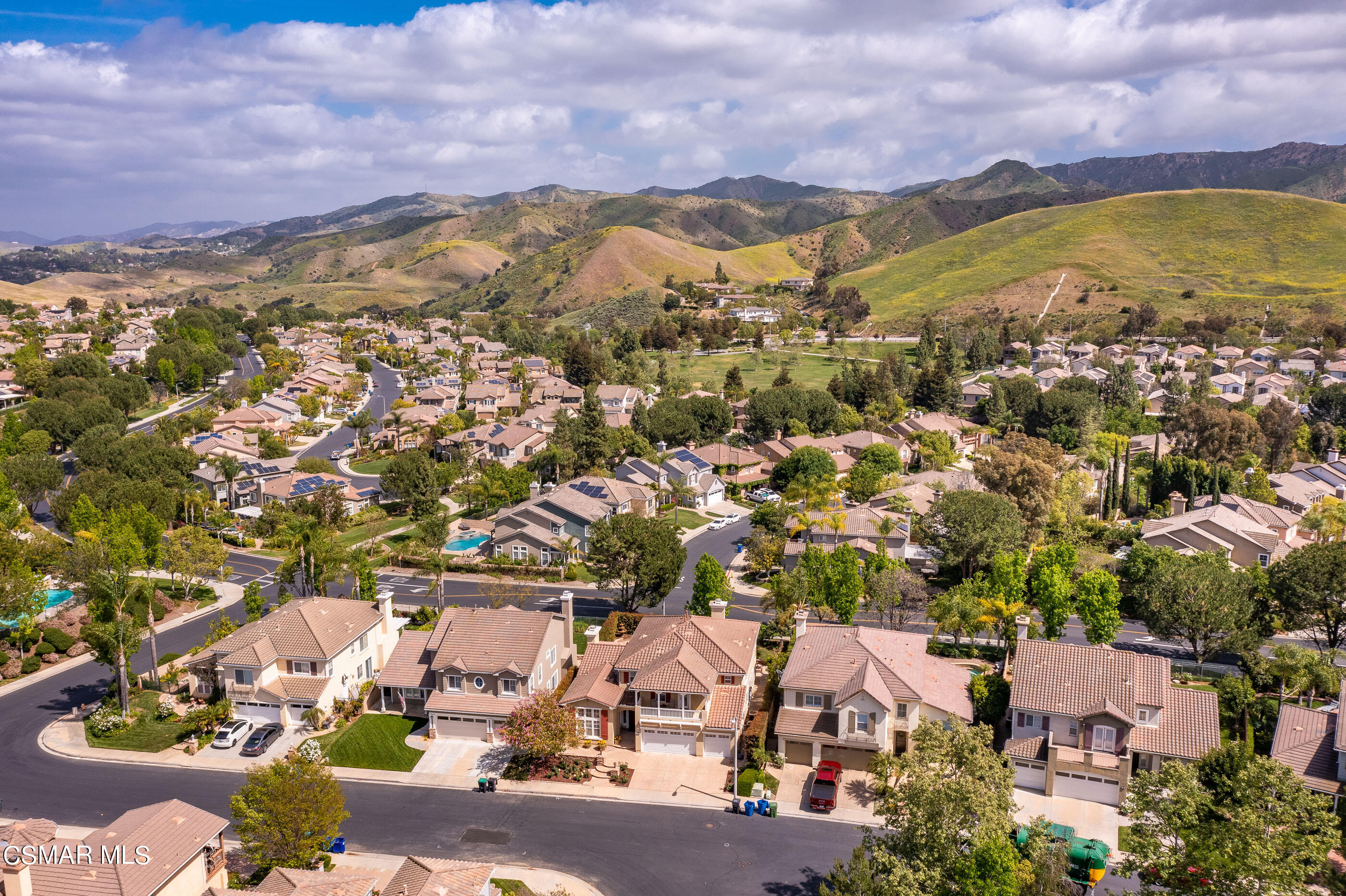 128 Laurel Ridge Drive Simi Valley, CA 93065 - Photo 61 of 66 an aerial view of residential houses with outdoor space