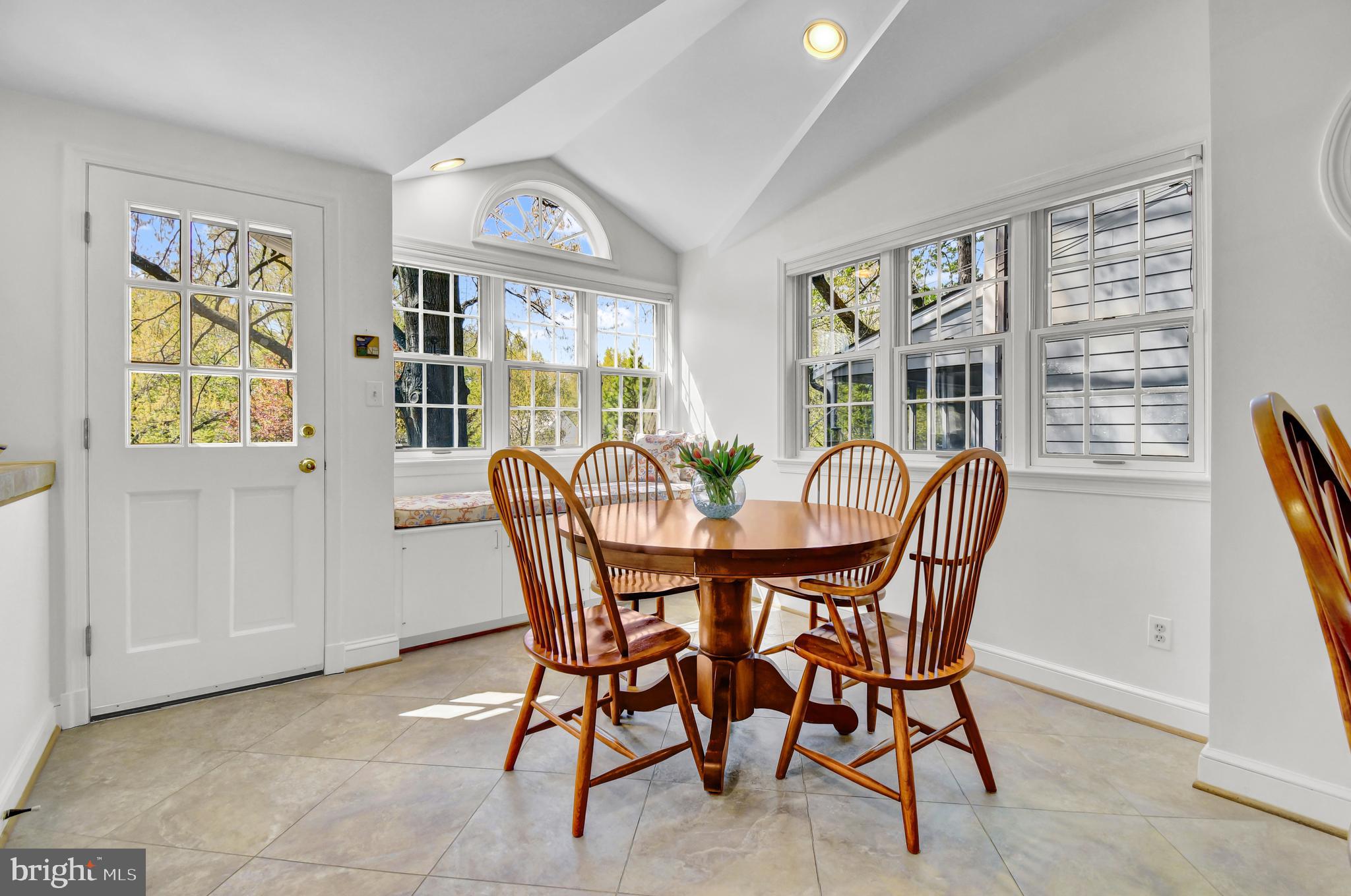 3400 Legation Street Northwest Washington, DC 20015 - Photo 11 of 49 Breakfast Area - window seat, door to deck