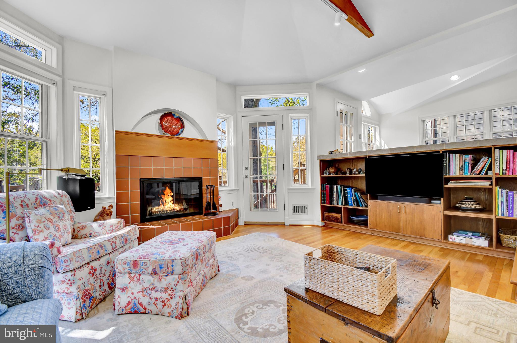 3400 Legation Street Northwest Washington, DC 20015 - Photo 12 of 49 Family Room,fireplace , built-ins, vaulted ceiling