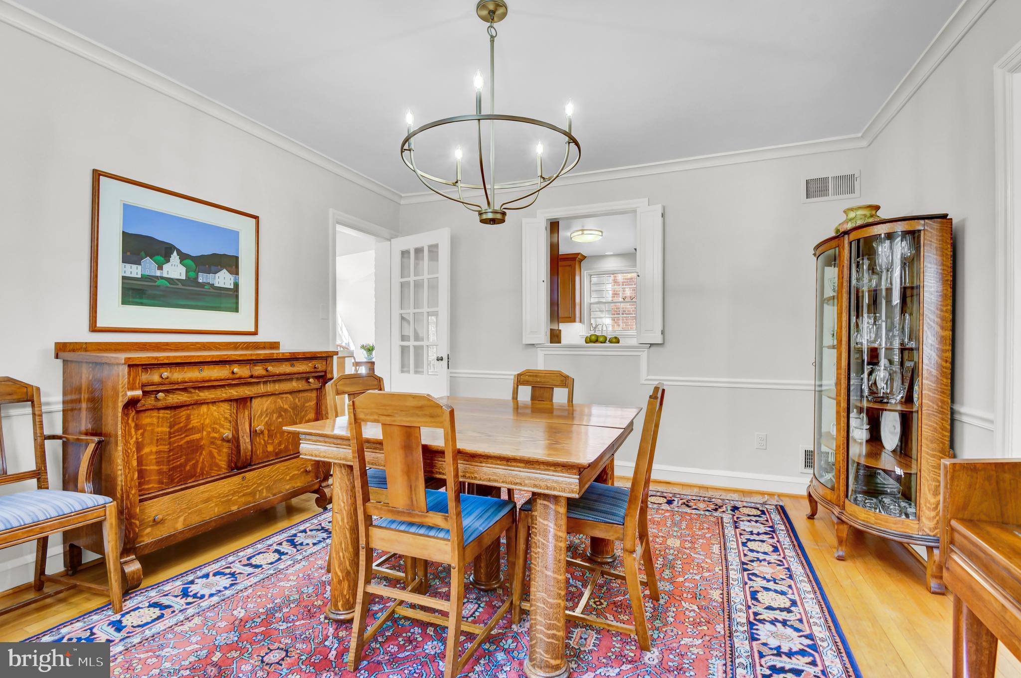 3400 Legation Street Northwest Washington, DC 20015 - Photo 6 of 49 Dining Rm. with pass-thru to Kit