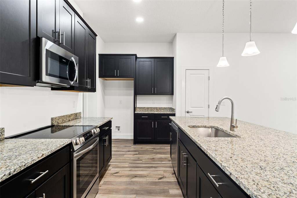 15171 Pomp Parkway Weeki Wachee, FL 34614 - Photo 15 of 50 a kitchen with a stove microwave and sink