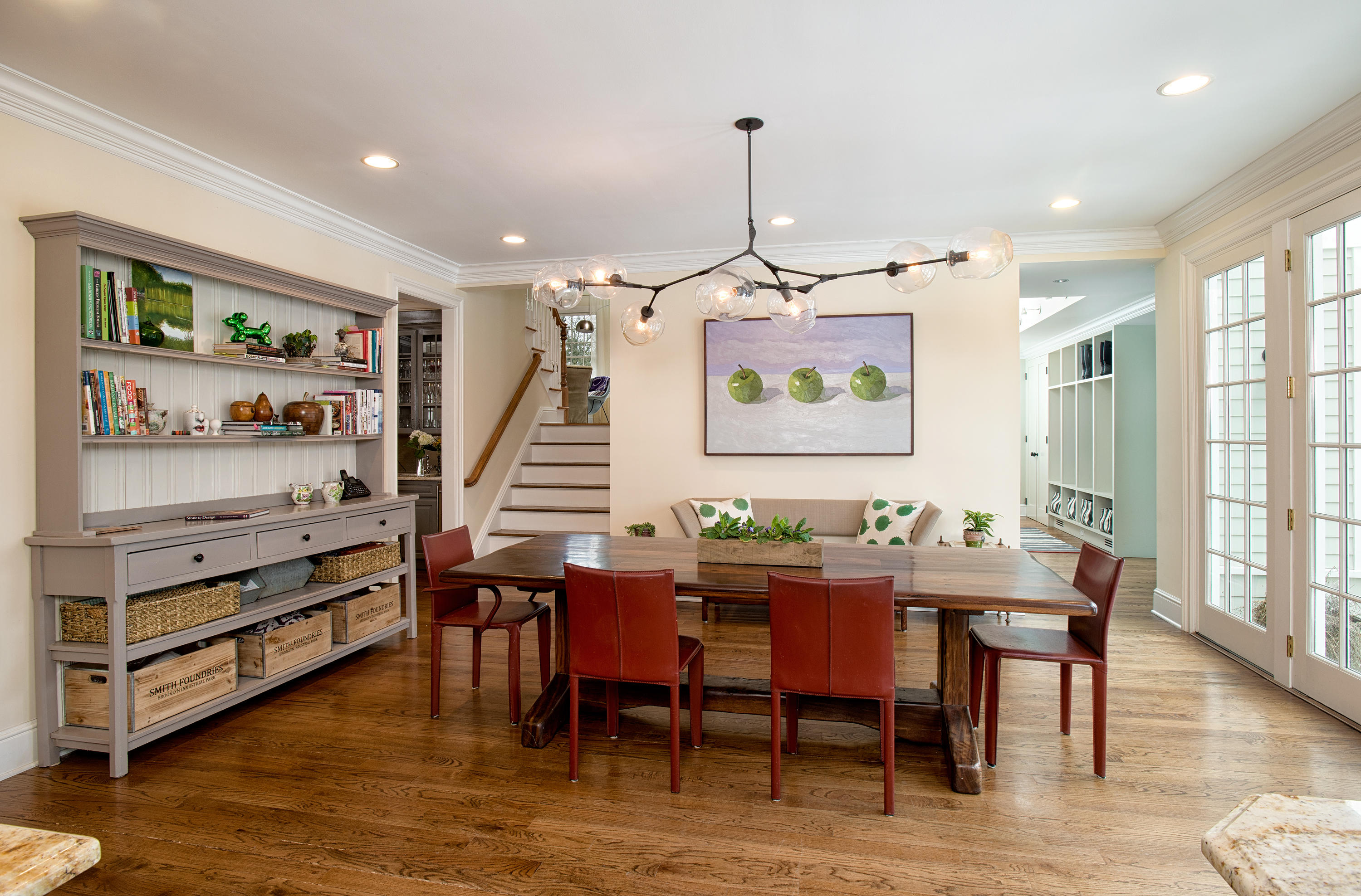 276 White Oak Shade Road New Canaan, CT 06840 - Photo 12 of 36 a view of a dining room with furniture window and wooden floor
