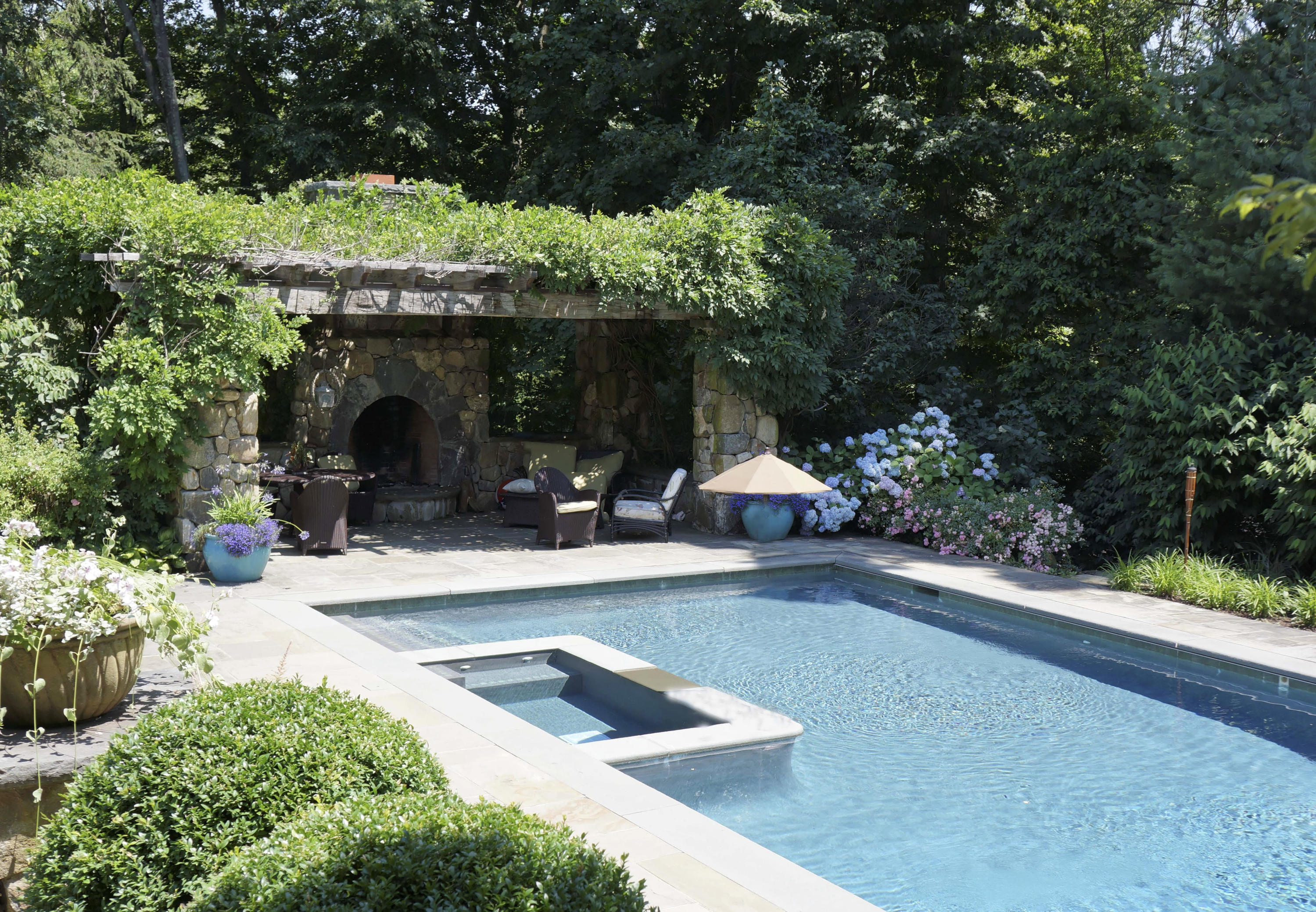 276 White Oak Shade Road New Canaan, CT 06840 - Photo 26 of 36 a view of a house with a yard and pathway