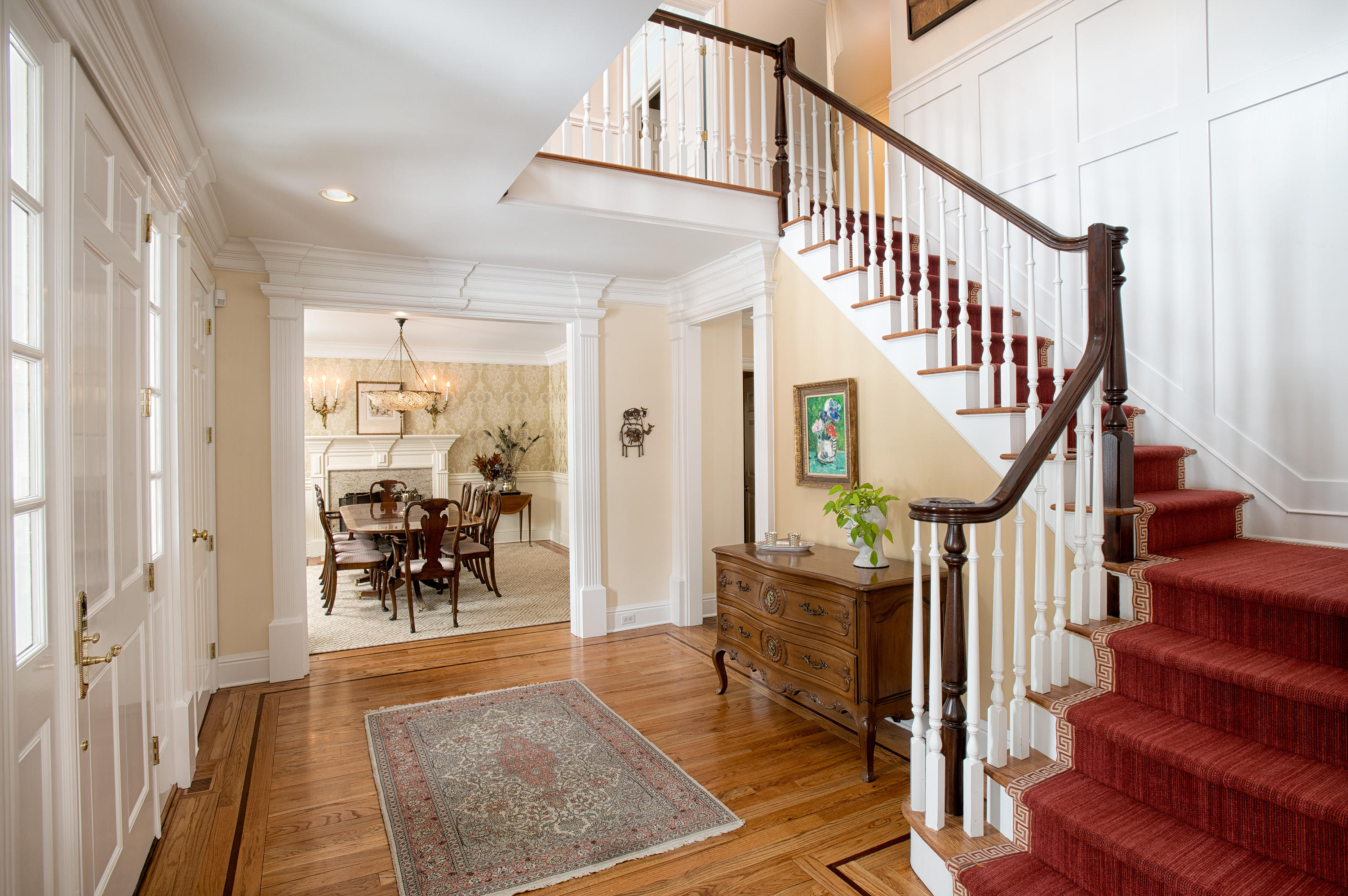 276 White Oak Shade Road New Canaan, CT 06840 - Photo 5 of 36 a view of entryway livingroom and hall with wooden floor