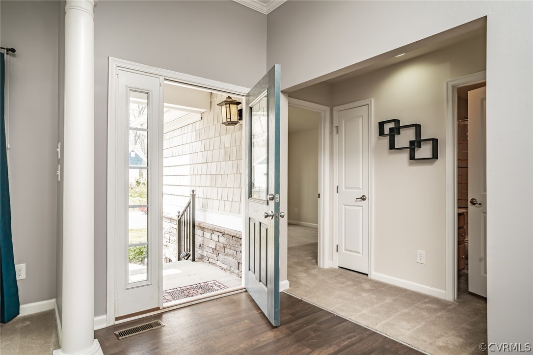 3133 Barnack Road Midlothian, VA 23112 - Photo 3 of 21 Front door with leaded glass window and sidelight