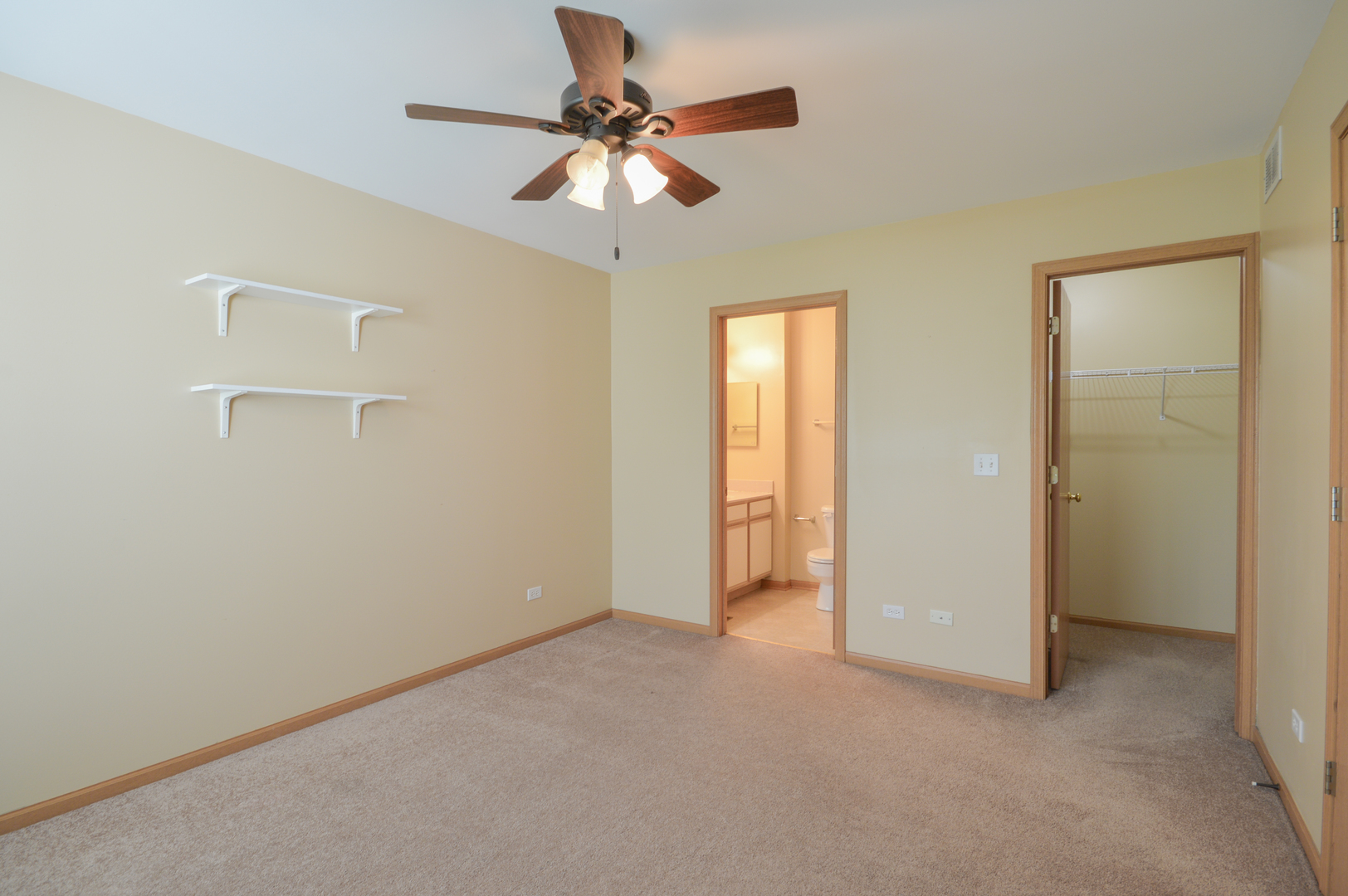 776 River Walk Drive Wheeling, IL 60090 - Photo 14 of 25 an empty room with closet and a ceiling fan