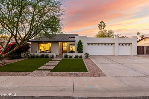 a front view of a house
