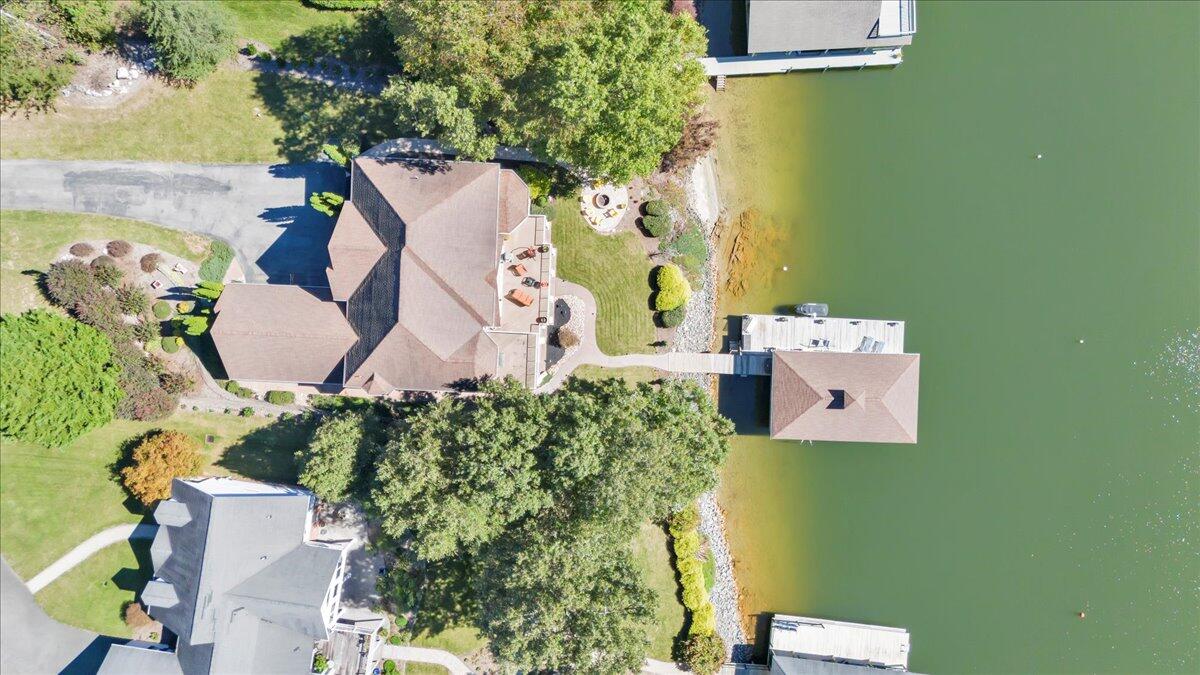 2580 Lakewood Forest Road Moneta, VA 24121 - Photo 97 of 103 an aerial view of residential house with outdoor space and swimming pool
