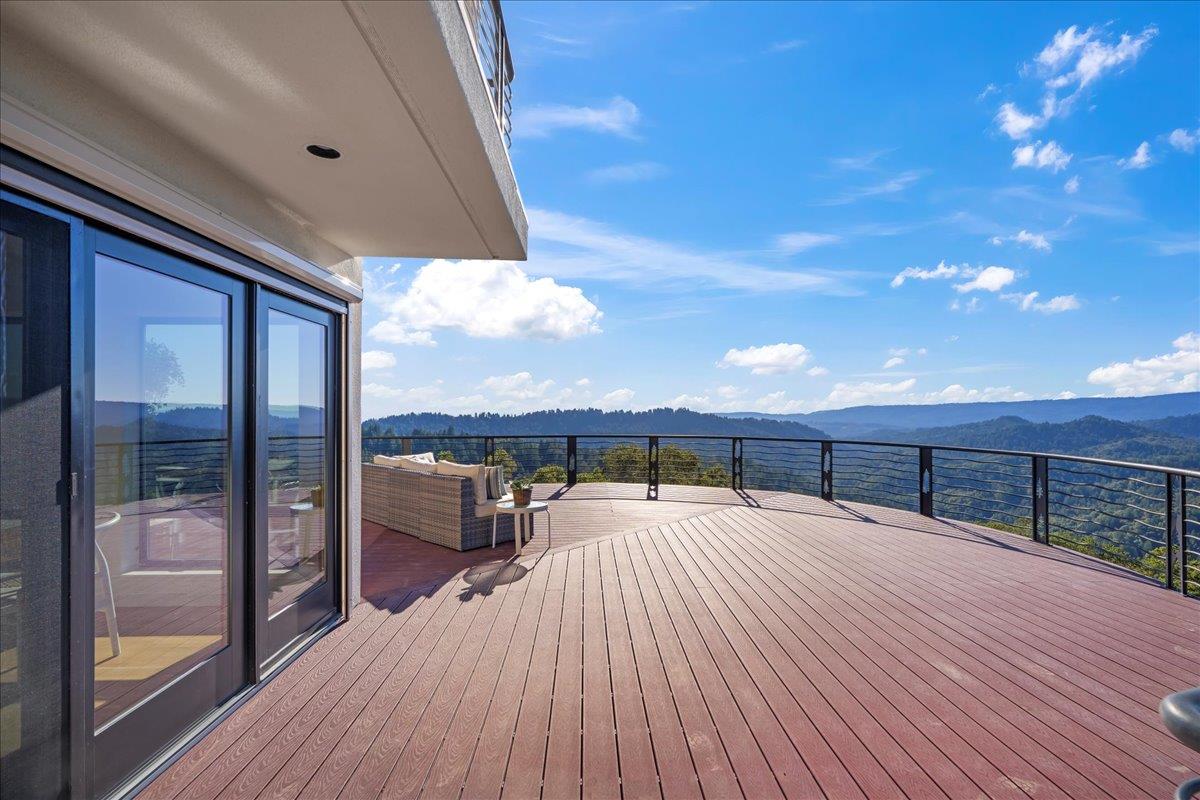 7 No Name Road Los Gatos, CA 95033 - Photo 38 of 49 a balcony with hardwood floor