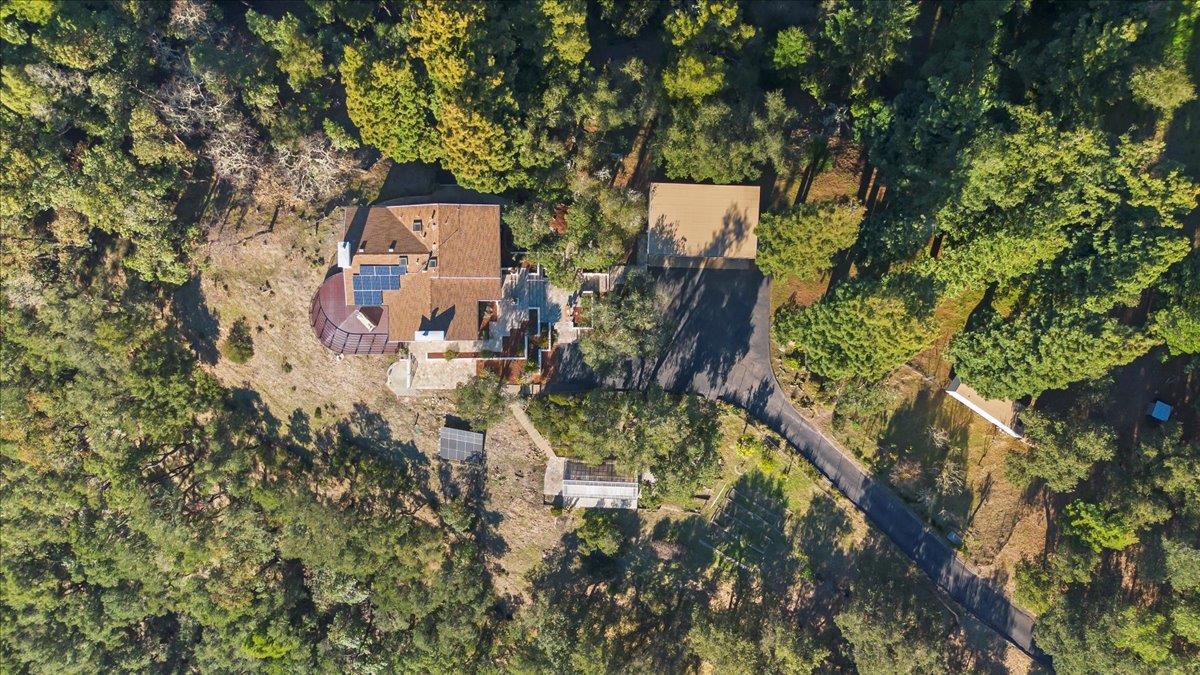 7 No Name Road Los Gatos, CA 95033 - Photo 49 of 49 an aerial view of residential house with outdoor space and trees all around