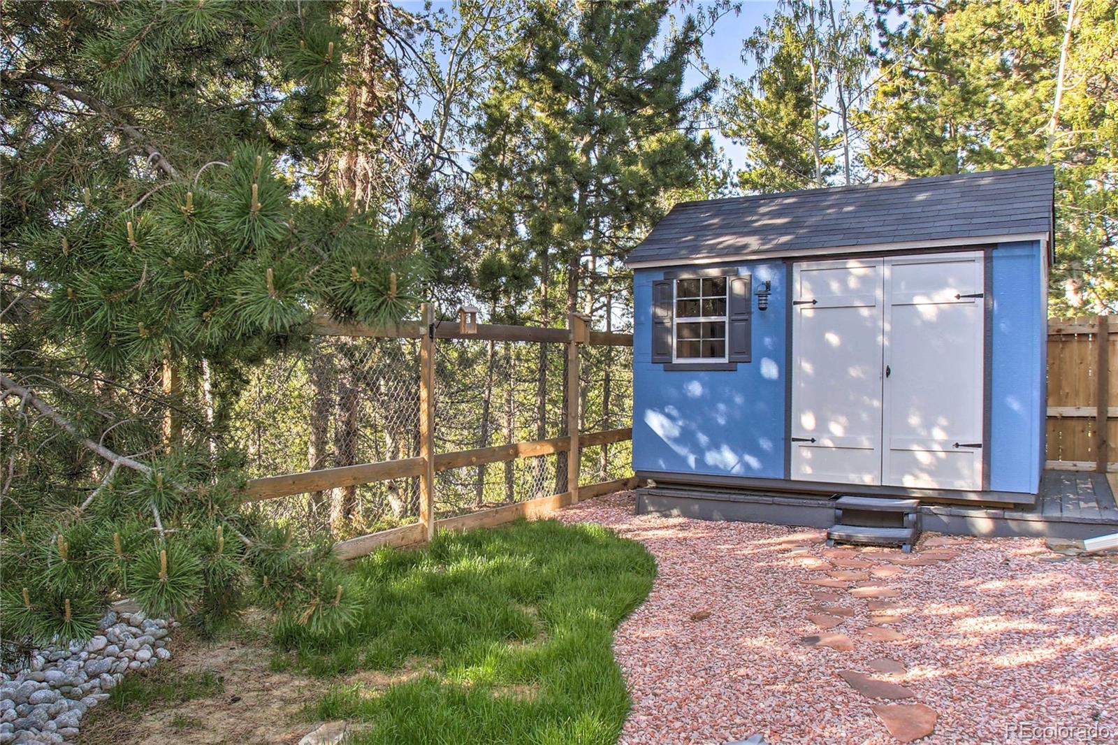 27732 Squaw Pass Road Evergreen, CO 80439 - Photo 24 of 33 a view of a house with backyard and garden