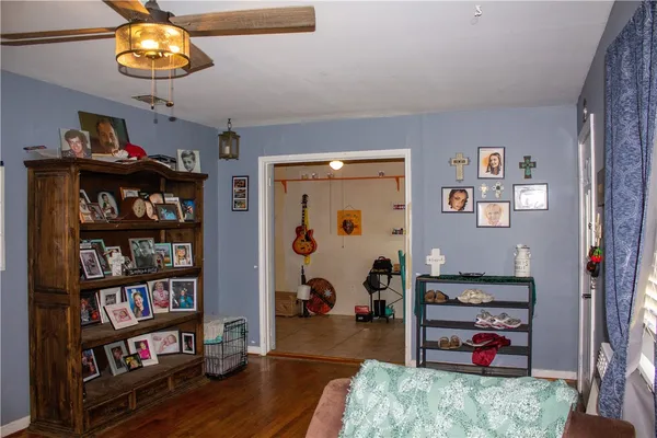 a view of a workspace with furniture