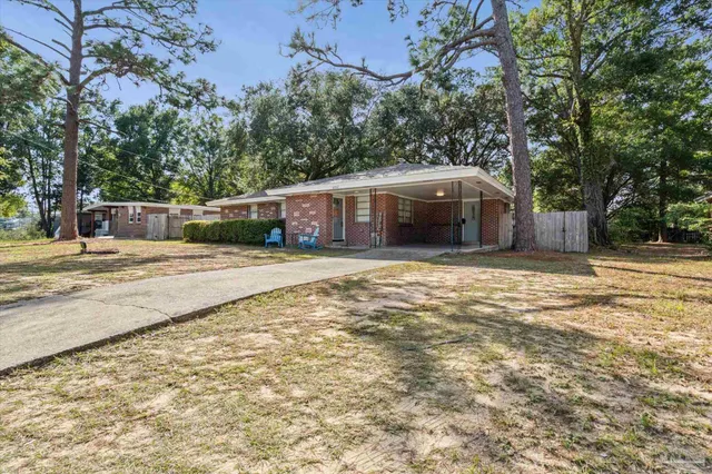 a view of a house with a outdoor space