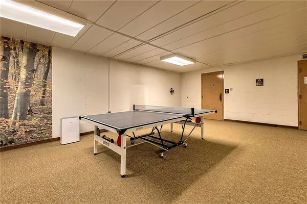 a room with furniture and windows