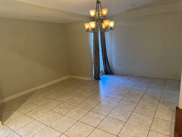 a view of a livingroom with a chandelier