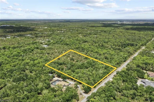 a view of a green field with lots of bushes