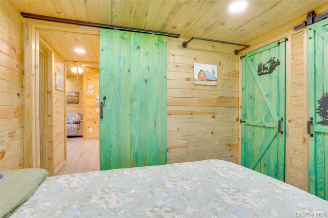 a balcony view with a bathroom