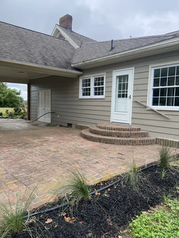 a backyard of a house